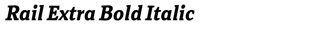 Rail Extra Bold Italic